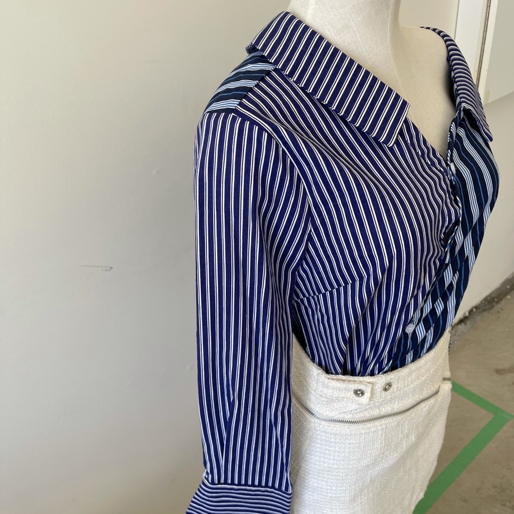 Lea and Viola off-the-shoulder stripped Blouse - Picture 4 of 6